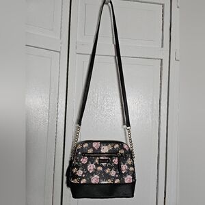 Floral Dome Style Faux Leather Crossbody
